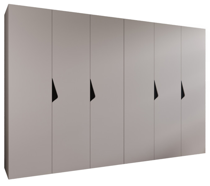 Szafa uchylna SANDI 1 300 (2X150) wys 202 cm Kaszmir + u Czarny 791025