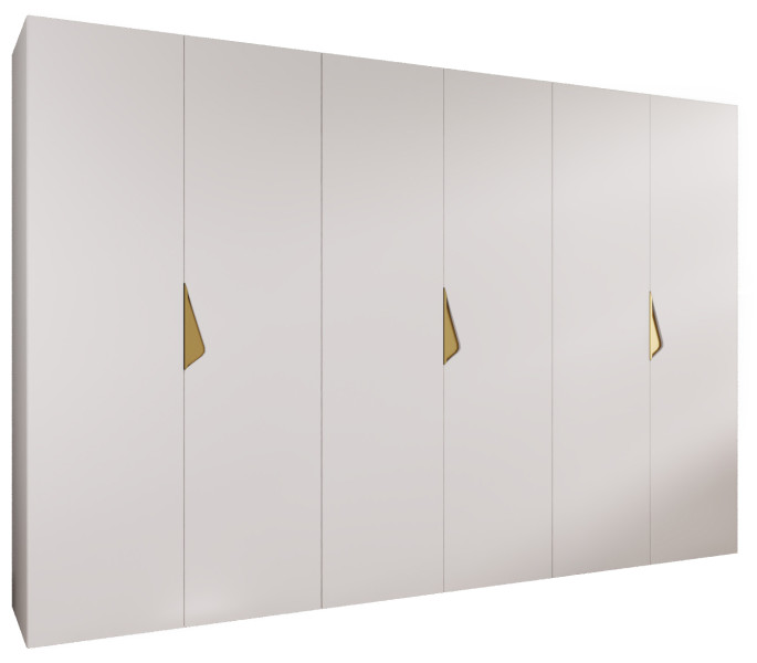 Szafa uchylna SANDI 1 300 (3X100) wys 202 cm Biały + u Złoty 791098