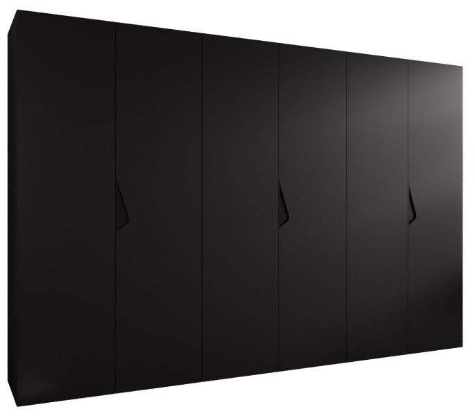 Szafa uchylna SANDI 1 300 (3X100) wys 202 cm Czarny + u Czarny 790881