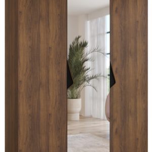 Szafa uchylna SANDI 2 150 wys 202 cm Orzech Warmia + u Czarny 1043505