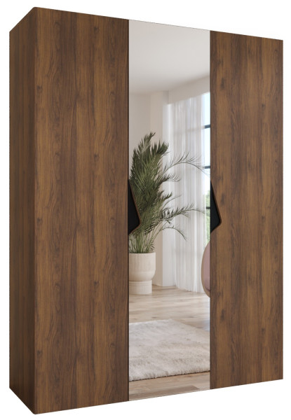 Szafa uchylna SANDI 2 150 wys 202 cm Orzech Warmia + u Czarny 1043505