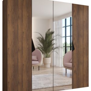 Szafa uchylna SANDI 2 200 wys 202 cm Orzech Warmia + u Czarny 1043476