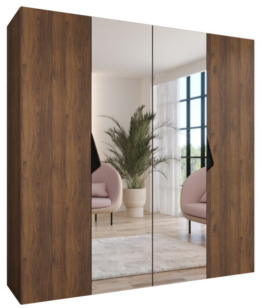 Szafa uchylna SANDI 2 200 wys 202 cm Orzech Warmia + u Czarny 1043476