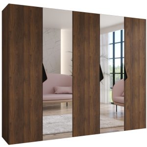 Szafa uchylna SANDI 2 250 wys 202 cm Orzech Warmia + u Czarny 1043527