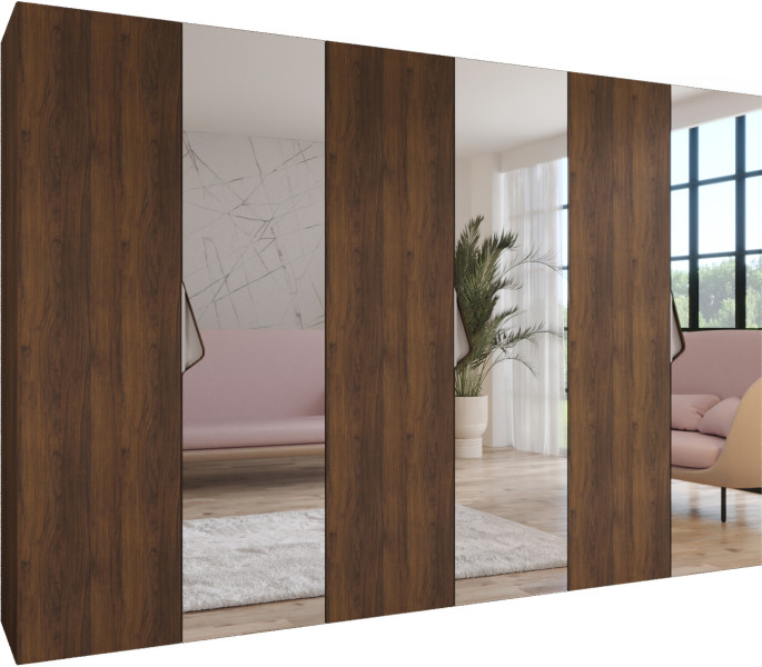Szafa uchylna SANDI 2 300 (3X100) wys 202 cm Orzech Warmia + u Kaszmir 1043520