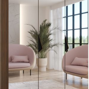 Szafa uchylna SANDI 3 150 wys 202 cm Orzech Warmia + u Czarny 1043547 Szafa uchylna SANDI 3 150 wys 202 cm Orzech Warmia + u Czarny 1043547