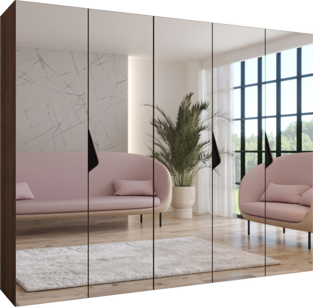 Szafa uchylna SANDI 3 250 wys 202 cm Orzech Warmia + u Czarny 1043522