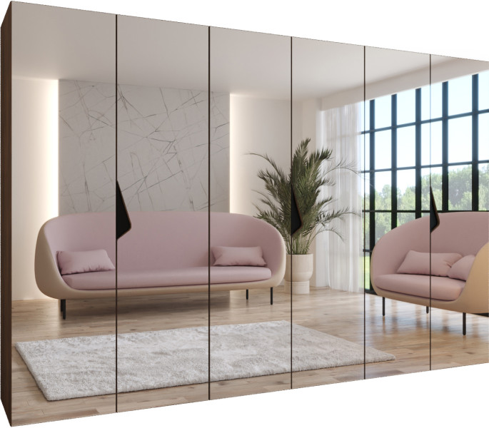 Szafa uchylna SANDI 3 300 (3X100) wys 202 cm Orzech Warmia + u Czarny 1043555