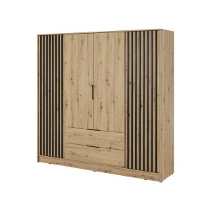 Szafa uchylna z lamelami Nelly z szufladami dąb artisan 355081 Szafa uchylna z lamelami Nelly z szufladami dąb artisan 355081