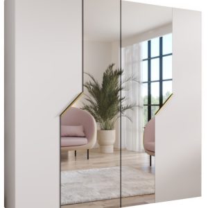Szafa uchylna z lustrem ANDREW 2 200 wys 202 cm Biały + u Złoty 787728 Szafa uchylna z lustrem ANDREW 2 200 wys 202 cm Biały + u Złoty 787728