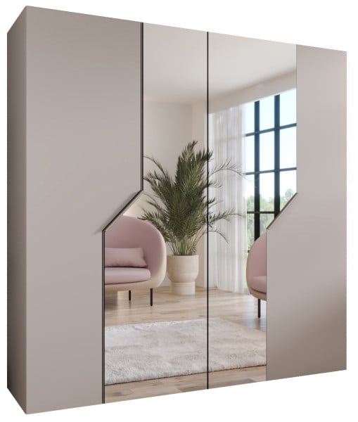Szafa uchylna z lustrem ANDREW 2 200 wys 202 cm Kaszmir + u Kaszmir 787741