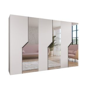 Szafa uchylna z lustrem ANDREW 2 300 wys 202 cm Biały + u Czarny 787718 Szafa uchylna z lustrem ANDREW 2 300 wys 202 cm Biały + u Czarny 787718