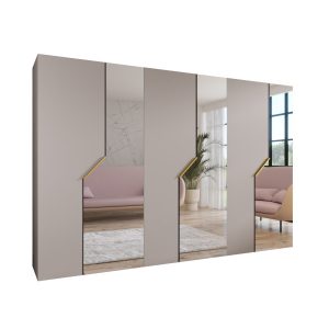 Szafa uchylna z lustrem ANDREW 2 300 wys 202 cm Kaszmir + u Złoty 788233