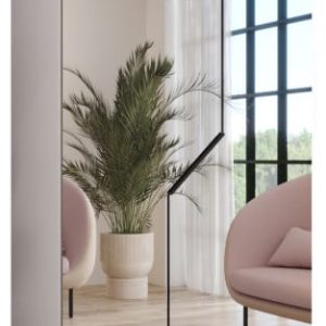 Szafa uchylna z lustrem ANDREW 3 100 wys 202 cm Biały + u Czarny 787764