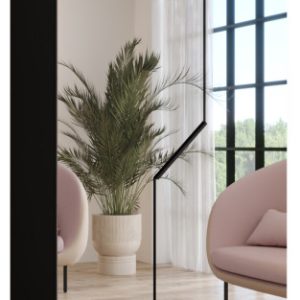 Szafa uchylna z lustrem ANDREW 3 100 wys 202 cm Czarny + u Czarny 787725