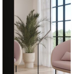Szafa uchylna z lustrem ANDREW 3 100 wys 202 cm Czarny + u Kaszmir 787755