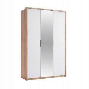 Szafa Uchylna z Lustrem Biały Połysk 213 x 140 cm 287011 Szafa Uchylna z Lustrem Biały Połysk 213 x 140 cm 287011