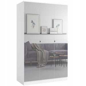 Szafa uchylna z lustrem Monza 3D 120 Biała 668492 Szafa uchylna z lustrem Monza 3D 120 Biała 668492