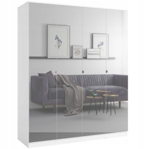 Szafa uchylna z lustrem Monza 4D 160 Biała 673133 Szafa uchylna z lustrem Monza 4D 160 Biała 673133