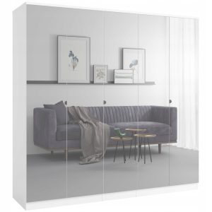 Szafa uchylna z lustrem Monza 5D 200 Biała 668494 Szafa uchylna z lustrem Monza 5D 200 Biała 668494