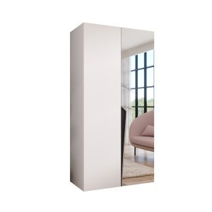 Szafa uchylna z lustrem PIANO 2 100 wys 202 cm Biały + u Czarny 790920 Szafa uchylna z lustrem PIANO 2 100 wys 202 cm Biały + u Czarny 790920