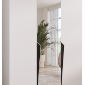 Szafa uchylna z lustrem PIANO 2 150 wys 202 cm Biały + u Czarny 791196 Szafa uchylna z lustrem PIANO 2 150 wys 202 cm Biały + u Czarny 791196