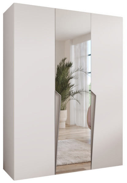 Szafa uchylna z lustrem PIANO 2 150 wys 202 cm Biały + u Kaszmir 791043
