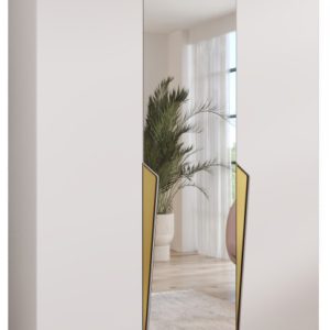 Szafa uchylna z lustrem PIANO 2 150 wys 202 cm Biały + u Złoty 791078 Szafa uchylna z lustrem PIANO 2 150 wys 202 cm Biały + u Złoty 791078