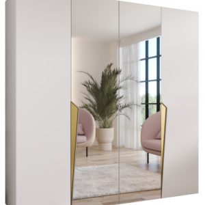 Szafa uchylna z lustrem PIANO 2 200 wys 202 cm Biały + u Złoty 790990 Szafa uchylna z lustrem PIANO 2 200 wys 202 cm Biały + u Złoty 790990