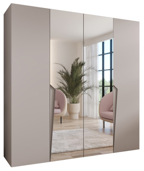 Szafa uchylna z lustrem PIANO 2 200 wys 202 cm Kaszmir + u Kaszmir 791217