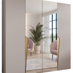 Szafa uchylna z lustrem PIANO 2 200 wys 202 cm Kaszmir + u Złoty 791211 Szafa uchylna z lustrem PIANO 2 200 wys 202 cm Kaszmir + u Złoty 791211