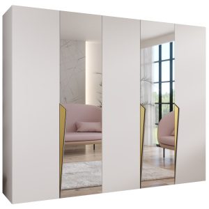Szafa uchylna z lustrem PIANO 2 250 wys 202 cm Biały + u Złoty 791109 Szafa uchylna z lustrem PIANO 2 250 wys 202 cm Biały + u Złoty 791109