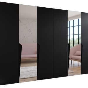 Szafa uchylna z lustrem PIANO 2 300 (2X150) wys 202 cm Czarny + u Czarny 791008 Szafa uchylna z lustrem PIANO 2 300 (2X150) wys 202 cm Czarny + u Czarny 791008