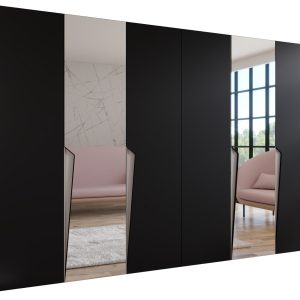 Szafa uchylna z lustrem PIANO 2 300 (2X150) wys 202 cm Czarny + u Kaszmir 790955 Szafa uchylna z lustrem PIANO 2 300 (2X150) wys 202 cm Czarny + u Kaszmir 790955