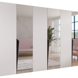 Szafa uchylna z lustrem PIANO 2 300 (3X100) wys 202 cm Biały + u Czarny 790970 Szafa uchylna z lustrem PIANO 2 300 (3X100) wys 202 cm Biały + u Czarny 790970