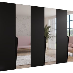 Szafa uchylna z lustrem PIANO 2 300 (3X100) wys 202 cm Czarny + u Czarny 790907 Szafa uchylna z lustrem PIANO 2 300 (3X100) wys 202 cm Czarny + u Czarny 790907