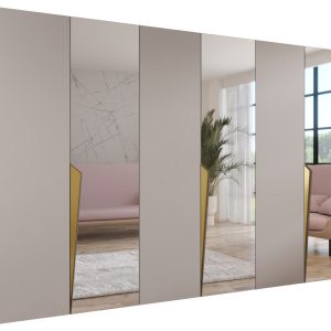 Szafa uchylna z lustrem PIANO 2 300 (3X100) wys 202 cm Kaszmir + u Złoty 791146 Szafa uchylna z lustrem PIANO 2 300 (3X100) wys 202 cm Kaszmir + u Złoty 791146