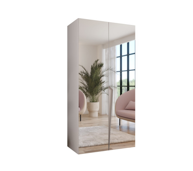 Szafa uchylna z lustrem PIANO 3 100 wys 202 cm Biały + u Kaszmir 791120