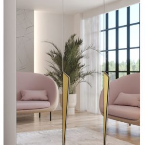 Szafa uchylna z lustrem PIANO 3 150 wys 202 cm Biały + u Złoty 791026 Szafa uchylna z lustrem PIANO 3 150 wys 202 cm Biały + u Złoty 791026