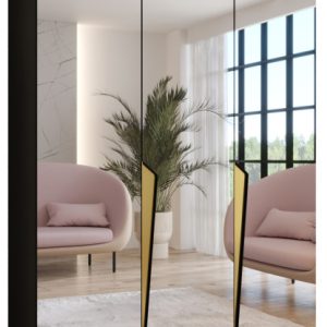 Szafa uchylna z lustrem PIANO 3 150 wys 202 cm Czarny + u Złoty 790893 Szafa uchylna z lustrem PIANO 3 150 wys 202 cm Czarny + u Złoty 790893