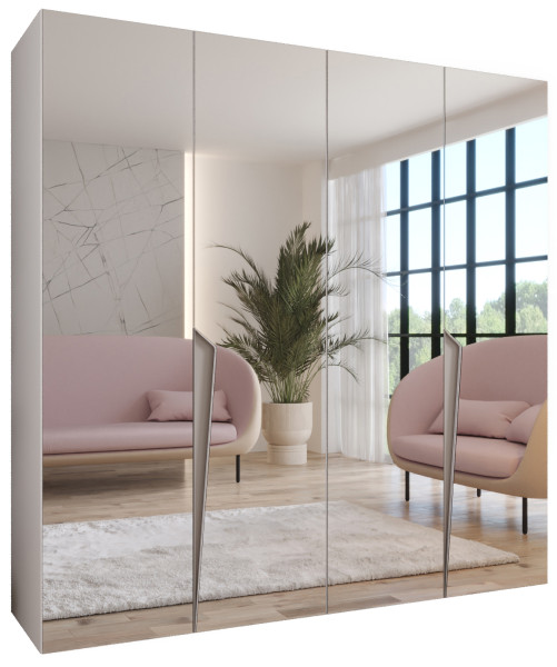 Szafa uchylna z lustrem PIANO 3 200 wys 202 cm Biały + u Kaszmir 790950