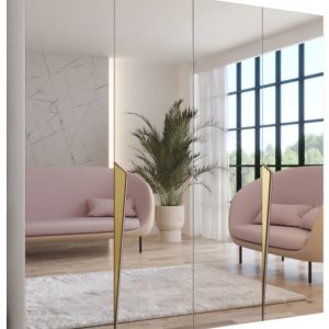 Szafa uchylna z lustrem PIANO 3 200 wys 202 cm Biały + u Złoty 790930 Szafa uchylna z lustrem PIANO 3 200 wys 202 cm Biały + u Złoty 790930