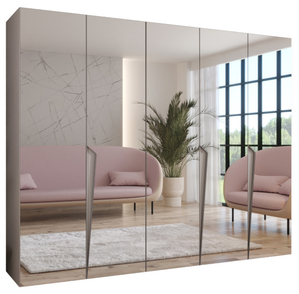 Szafa uchylna z lustrem PIANO 3 250 wys 202 cm Kaszmir + u Kaszmir 790981
