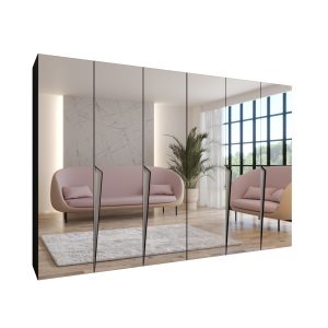 Szafa uchylna z lustrem PIANO 3 300 (2X150) wys 202 cm Czarny + u Kaszmir 790973 Szafa uchylna z lustrem PIANO 3 300 (2X150) wys 202 cm Czarny + u Kaszmir 790973