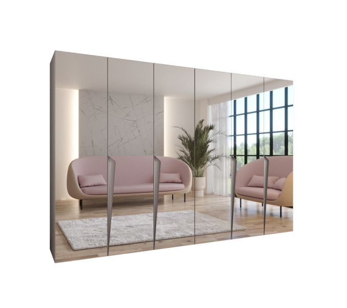 Szafa uchylna z lustrem PIANO 3 300 (2X150) wys 202 cm Kaszmir + u Kaszmir 791169