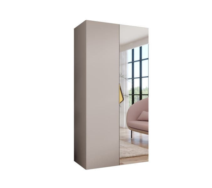 Szafa uchylna z lustrem SANDI 2 100 wys 202 cm Kaszmir + u Złoty 790938