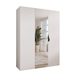 Szafa uchylna z lustrem SANDI 2 150 wys 202 cm Biały + u Czarny 790701