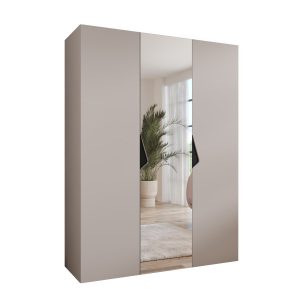 Szafa uchylna z lustrem SANDI 2 150 wys 202 cm Kaszmir + u Czarny 791173
