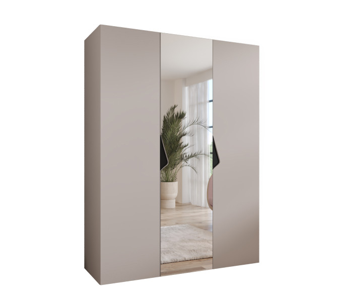Szafa uchylna z lustrem SANDI 2 150 wys 202 cm Kaszmir + u Czarny 791173