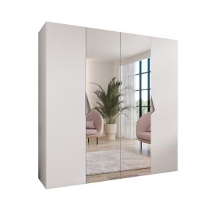 Szafa uchylna z lustrem SANDI 2 200 wys 202 cm Biały + u Kaszmir 790821